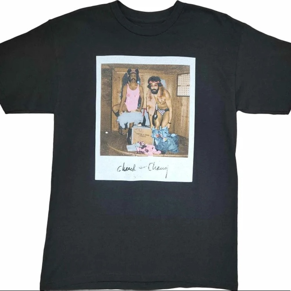 Men’s Cheech & Chong Polaroid T Shirt Black Size S